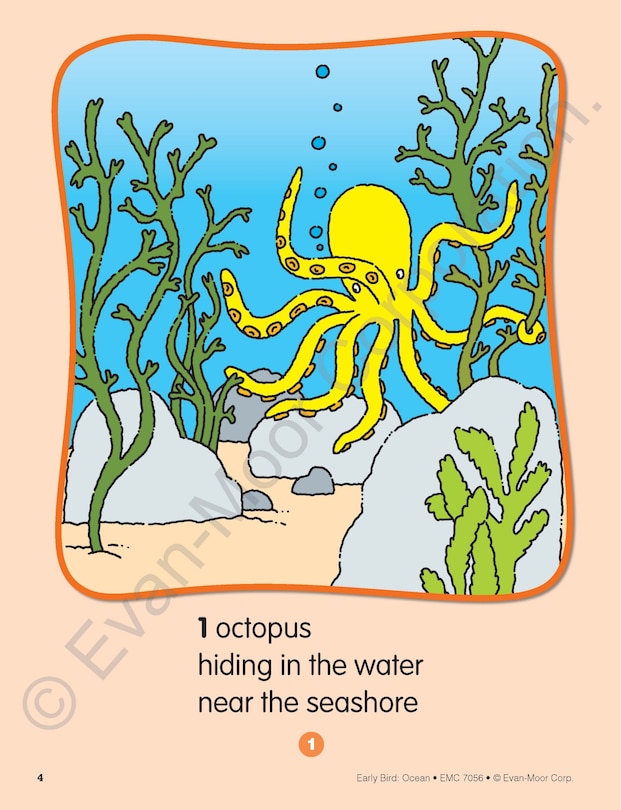 Aperçu du contenu 3_Early Bird: Ocean, Age 4 - 5 Workbook