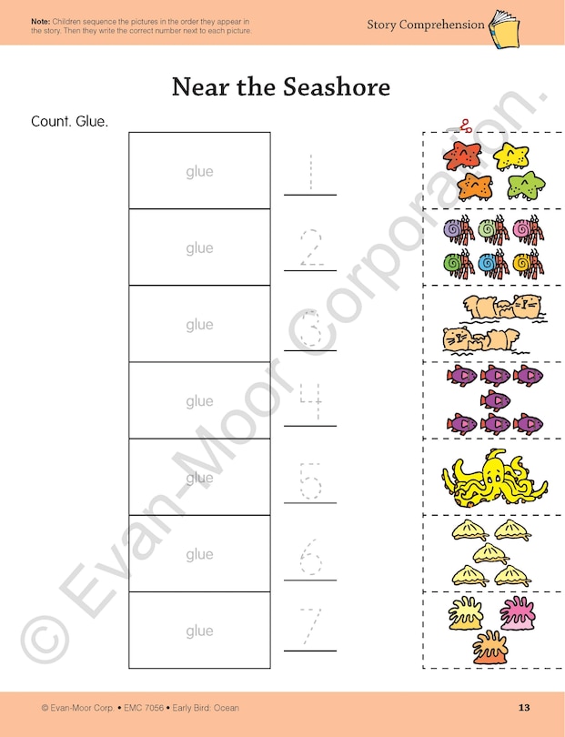 Aperçu du contenu 5_Early Bird: Ocean, Age 4 - 5 Workbook