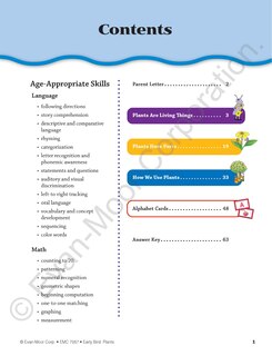 Sample content_Early Bird: Plants, Age 4 - 5 Workbook
