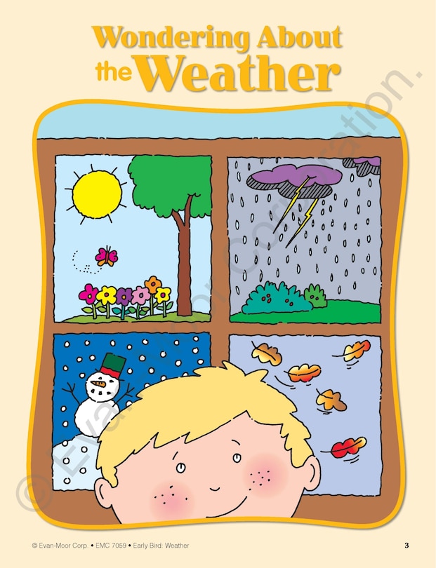 Aperçu du contenu 2_Early Bird: Weather, Age 4 - 5 Workbook