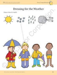 Aperçu du contenu 4_Early Bird: Weather, Age 4 - 5 Workbook