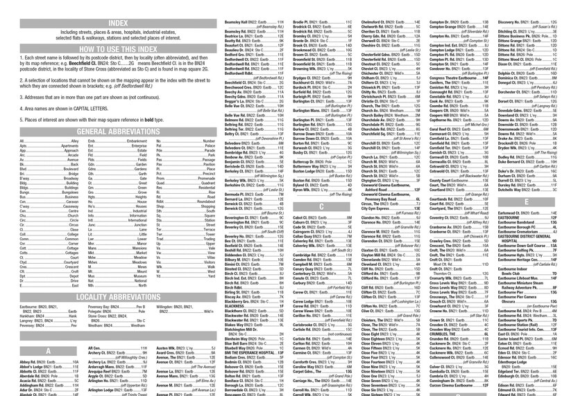 Sample content_Eastbourne A-Z Pocket Street Map
