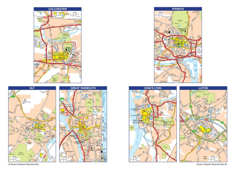 Aper&ccedil;u du contenu 3_Eastern England A-Z Road Atlas