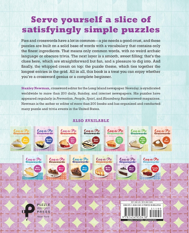 Back cover_Easy as Pie Crosswords: Extra Easy!