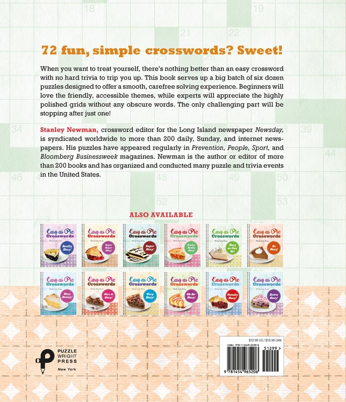 Back cover_Easy as Pie Crosswords: Truly Easy!