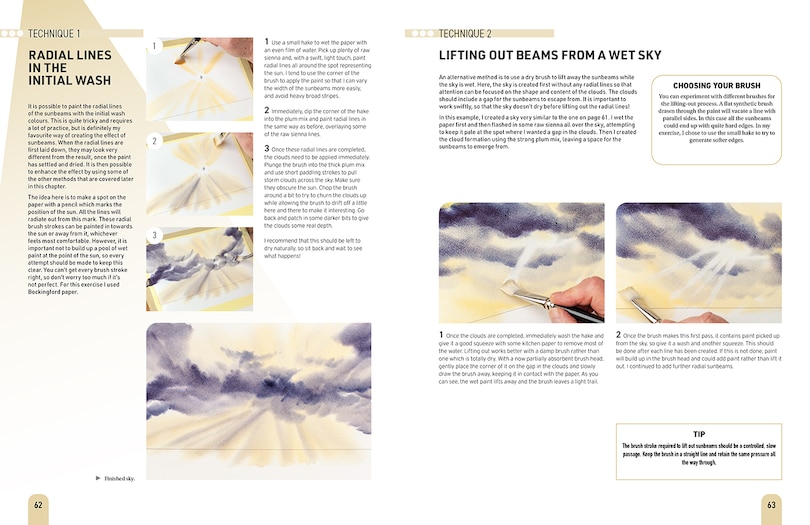 Aper&ccedil;u du contenu 4_Easy Guide to Painting Skies in Watercolour, The