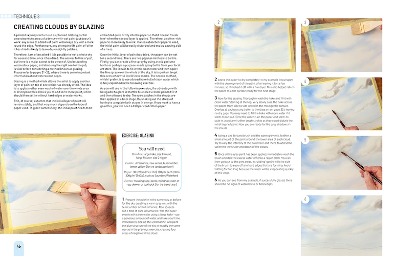 Aper&ccedil;u du contenu 5_Easy Guide to Painting Skies in Watercolour, The