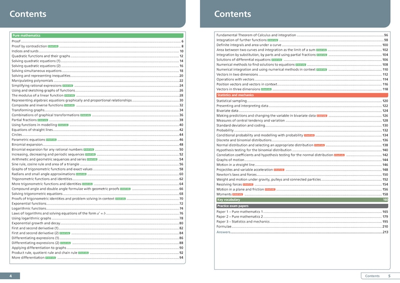Sample content_Edexcel A-level Maths Organise and Retrieve Your Knowledge