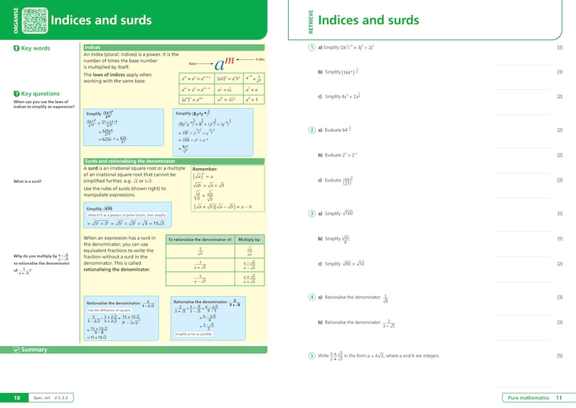 Sample content 2_Edexcel A-level Maths Organise and Retrieve Your Knowledge