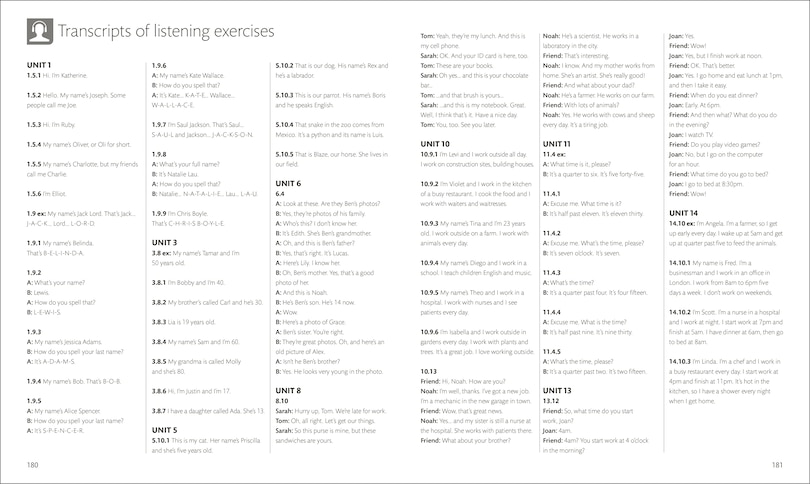 Aper&ccedil;u du contenu_English for Everyone Course Book Level 1 Beginner