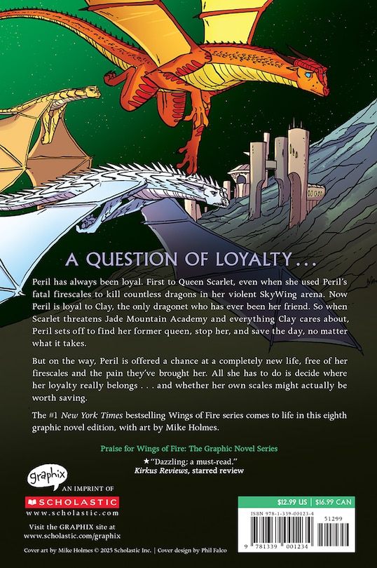 Back cover_Escaping Peril: A Graphic Novel (Wings of Fire Graphic Novel #8)