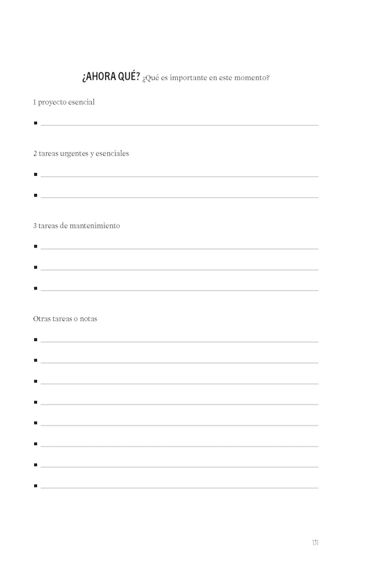 Sample content_Esencialismo. El planner / The Essentialism Planner