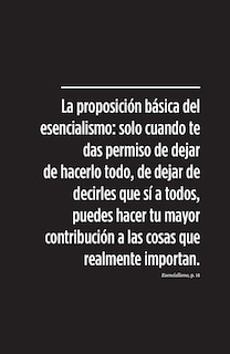 Sample content 5_Esencialismo. El planner / The Essentialism Planner