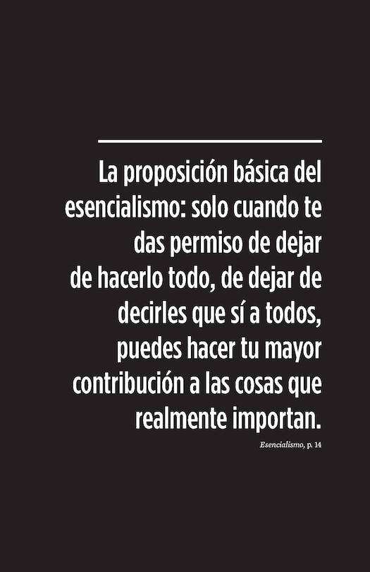 Sample content 5_Esencialismo. El planner / The Essentialism Planner