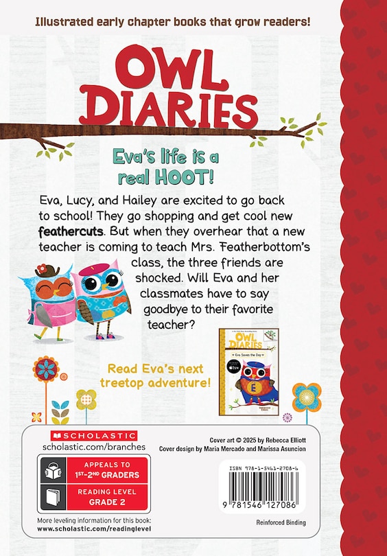 Back cover_Eva and the New Teacher: A Branches Book (Owl Diaries #21)