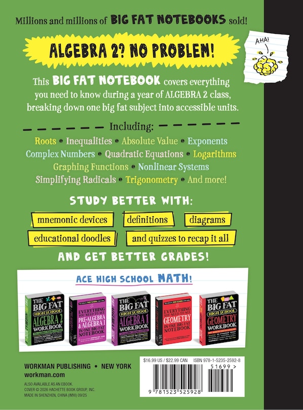 Couverture arrière_Everything You Need to Ace Algebra 2 in One Big Fat Notebook