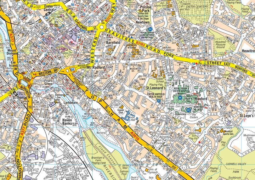 Aper&ccedil;u du contenu 3_Exeter A-Z Pocket Street Map