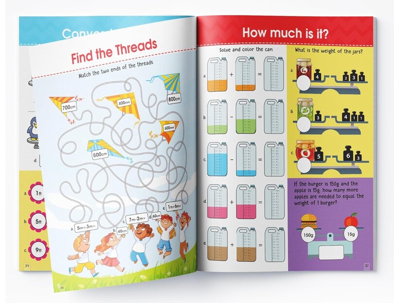 Aper&ccedil;u du contenu_Exploring Measurement Activity Book For Children