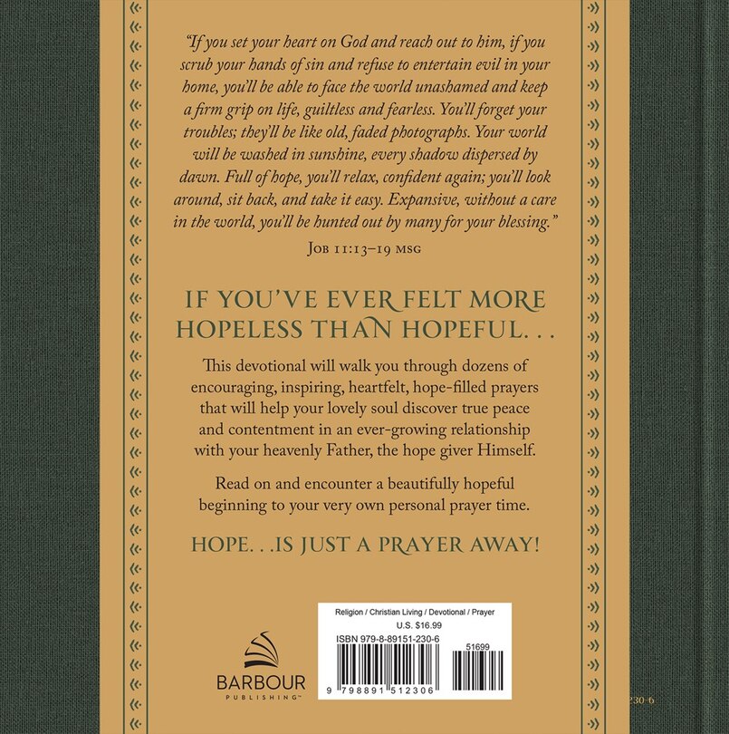 Couverture arri&egrave;re_Filled with Hope Devotions and Prayers