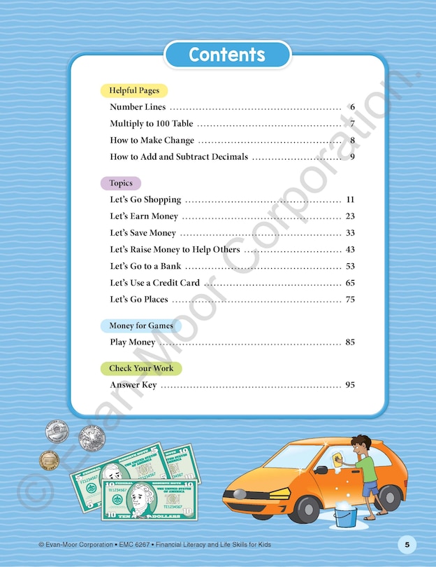 Sample content_Financial Literacy and Life Skills for Kids, Age 8 - 9 Workbook