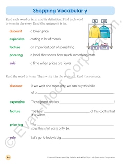 Sample content 3_Financial Literacy and Life Skills for Kids, Age 8 - 9 Workbook