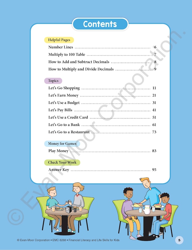 Sample content_Financial Literacy and Life Skills for Kids, Age 10 - 11 Workbook