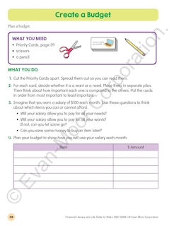 Sample content 5_Financial Literacy and Life Skills for Kids, Age 10 - 11 Workbook