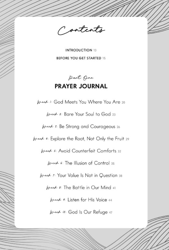 Aperçu du contenu_Finding Peace: Prayer Journal for Women