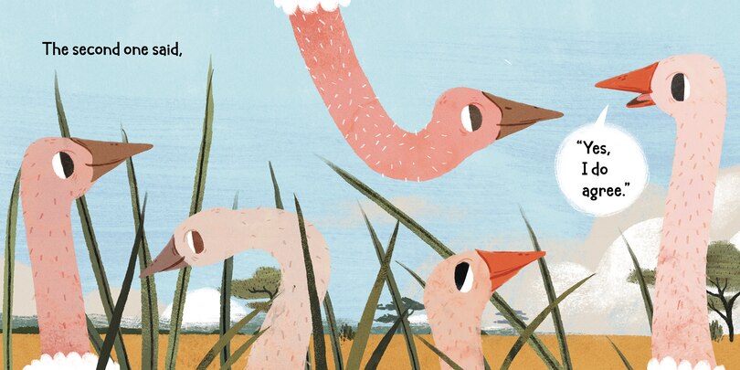 Sample content_Five Hiding Ostriches