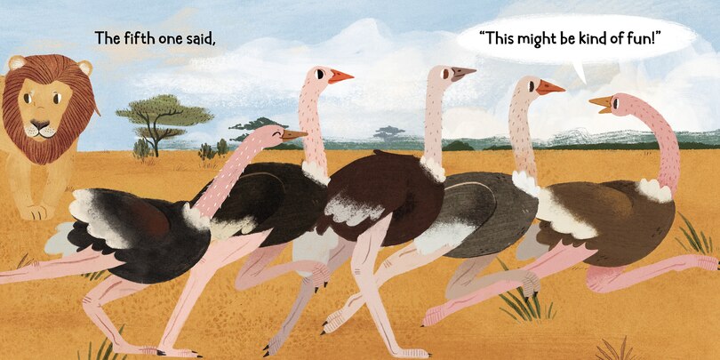 Sample content 3_Five Hiding Ostriches