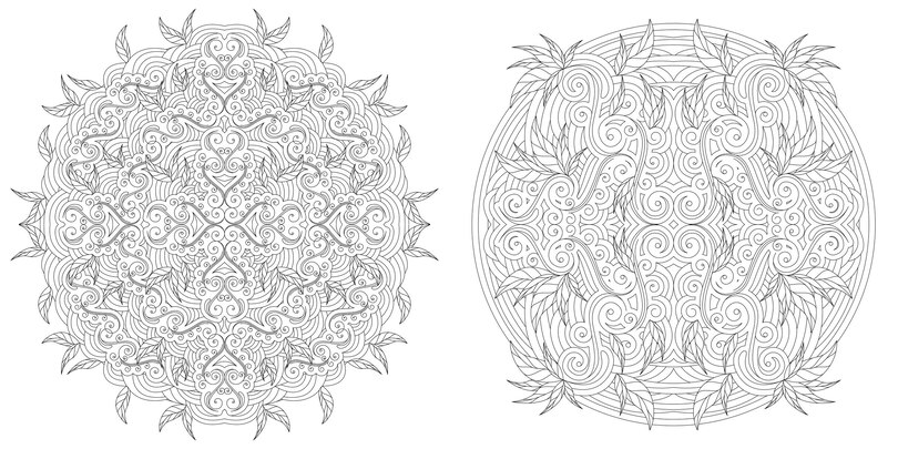 Sample content 2_Floral Mandalas Coloring Book