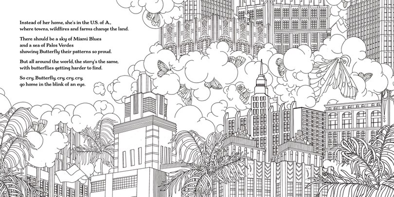 Sample content 3_Fly, Butterfly, Fly! Colouring Book