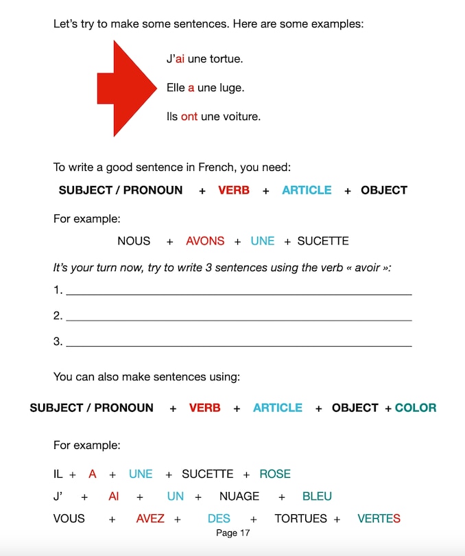 Sample content 2_French Booklet Advanced I