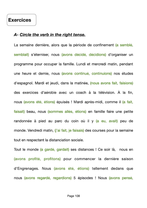 Sample content 2_French Booklet Advanced II