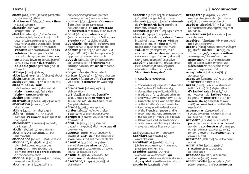 Sample content_French Pocket Dictionary