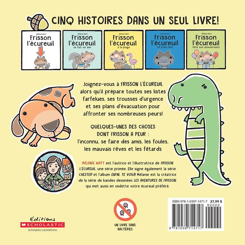 Couverture arri&egrave;re_Frisson l&rsquo;&eacute;cureuil : Un recueil de cinq histoires