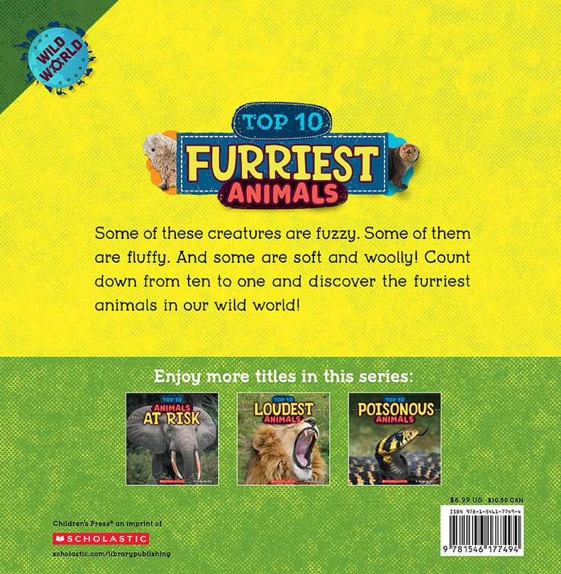 Couverture arrière_Furriest Animals (Wild World: Top 10)