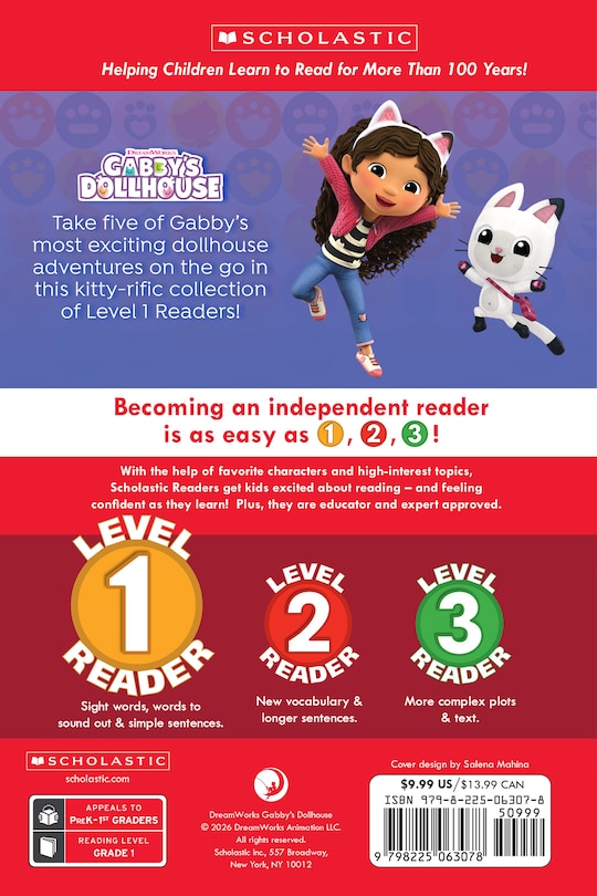 Couverture arri&egrave;re_Gabby's Dollhouse: 5 Kitty Tales (Level 1 Reader Collection)