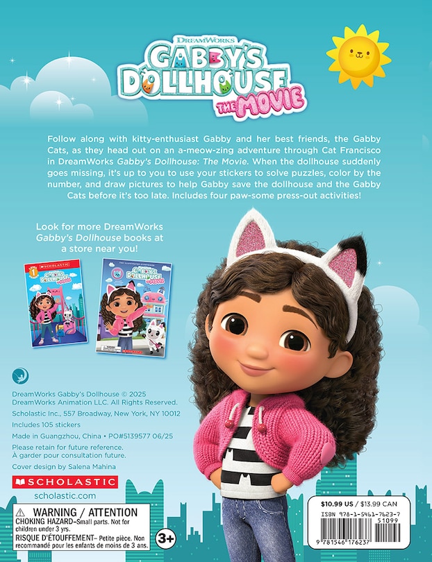 Back cover_Gabby's Dollhouse: The Movie (Gabby's Dollhouse: Sticker Activity Book with Shiny Stickers)