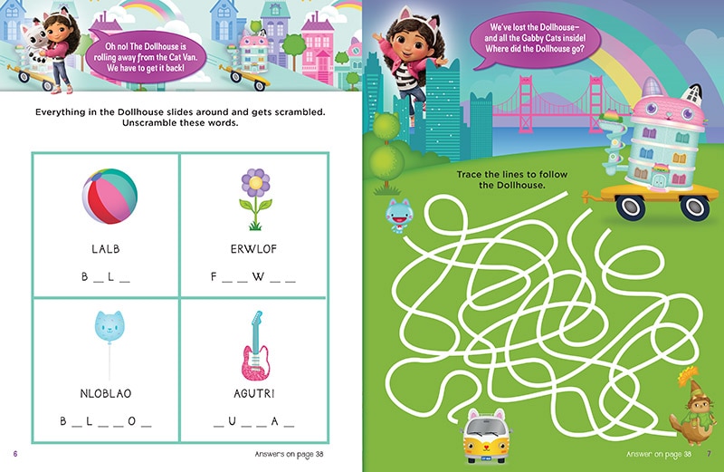 Sample content_Gabby's Dollhouse: The Movie (Gabby's Dollhouse: Sticker Activity Book with Shiny Stickers)