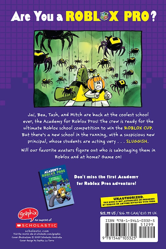 Back cover_Game On! (Academy for Roblox Pros Graphic Novel #2)