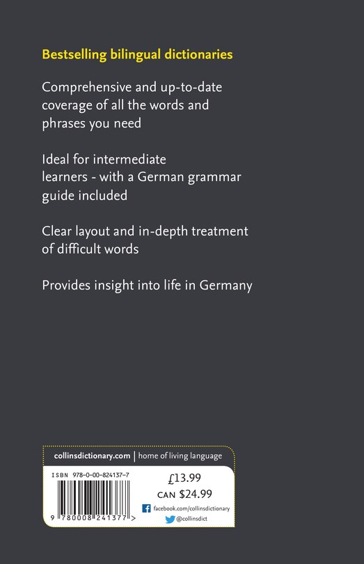 Couverture arri&egrave;re_German Dictionary and Grammar