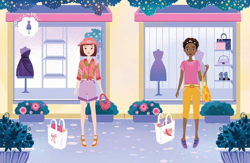 Sample content_Glittery Fashion Designer Sticker Book