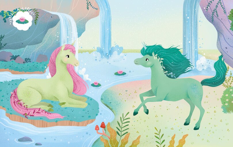 Sample content_Glittery Unicorns Sticker Book