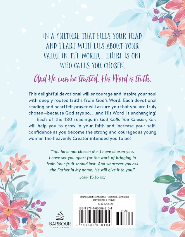 Back cover_God Calls You Chosen, Girl