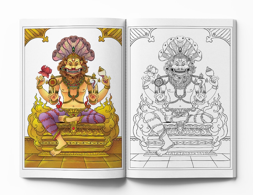 Sample content_Gods and Goddesses - Spiritual Coloring Book