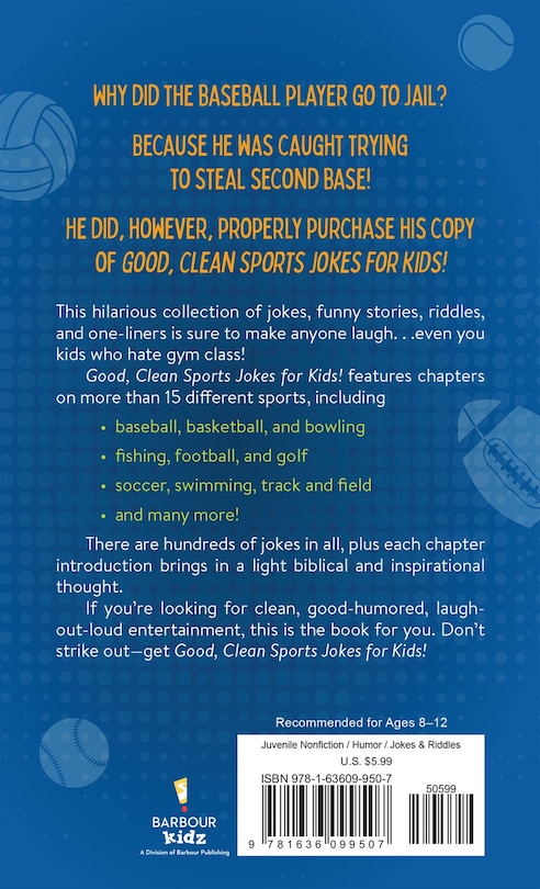 Couverture arrière_Good, Clean Sports Jokes for Kids!