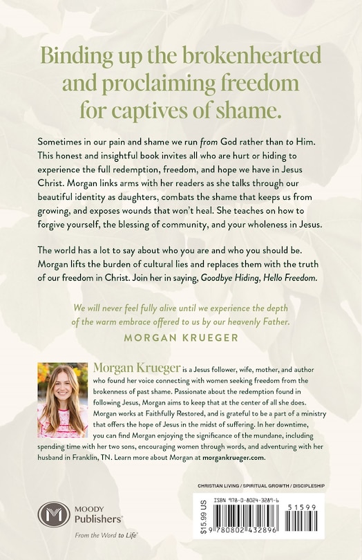 Back cover_Goodbye Hiding, Hello Freedom