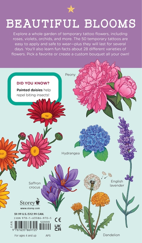 Back cover_Gorgeous Garden of Tattoo Flowers