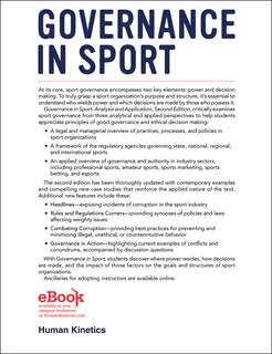Couverture arri&egrave;re_Governance in Sport